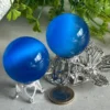 Deep blue cat's eye sphere