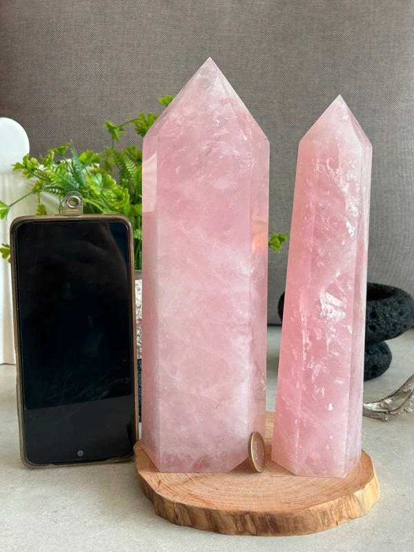 Rose Quartz Column * Large Natural Crystal