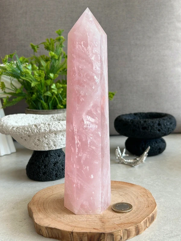 Rose Quartz Column * Large Natural Crystal