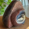 Red druse • Natural agate geode