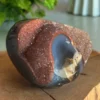 Red druse • Natural agate geode