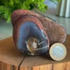 Red druse • Natural agate geode