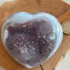 Corazón de ágata natural con drusa