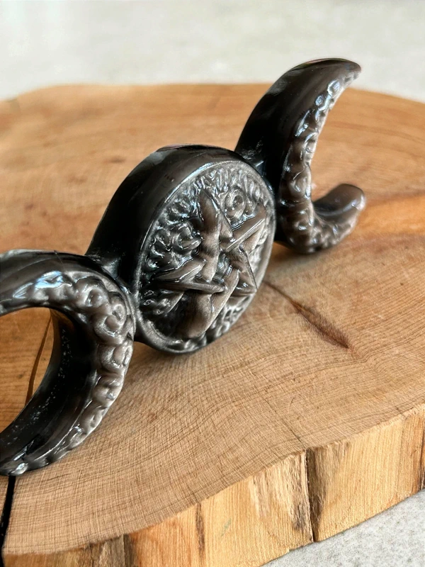 Obsidiana plateada natural Triple Moon