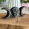 Obsidiana plateada natural Triple Moon