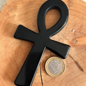 Ankh de obsidiana natural 🖤 protección