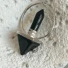 Natural obsidian double-pointed pendant 🖤