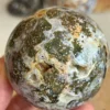 Natural Ocean Jasper Sphere – Fish Egg Pattern