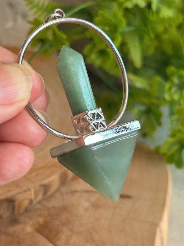 Natural green aventurine pendulum 💚 double-ended