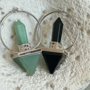 Péndulo de aventurina verde natural 💚 doble punta