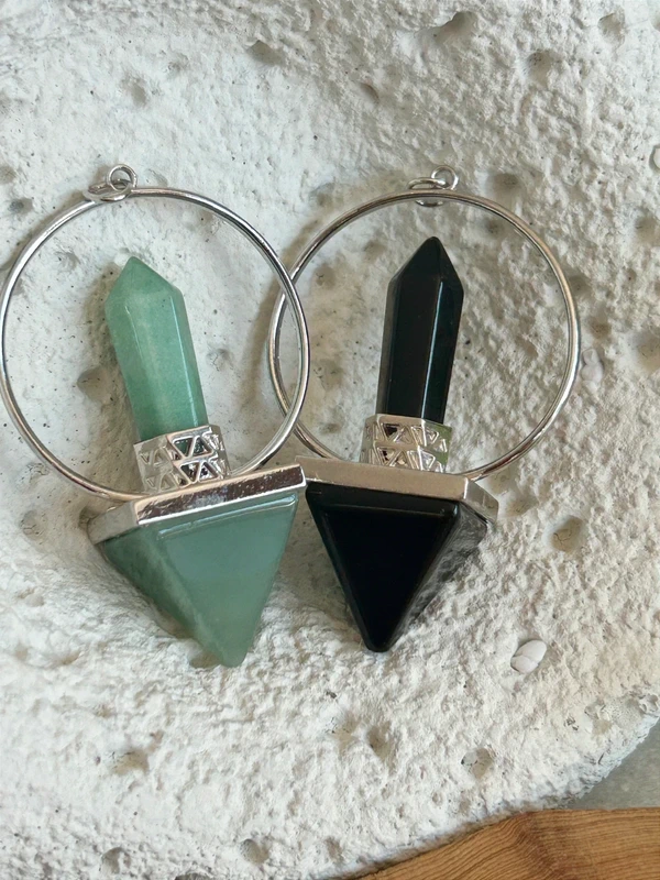 Natural green aventurine pendulum 💚 double-ended