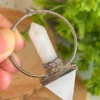 Péndulo de cuarzo blanco natural 🤍 doble punta