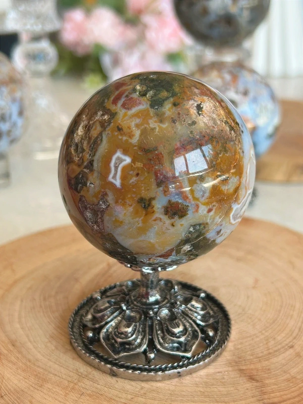 Ocean Jasper Natural Sphere