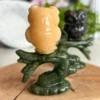 Owl on a branch • natural yellow calcite