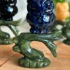 Owl on a branch • Natural blue sodalite