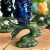 Owl on a branch • Natural blue sodalite