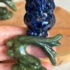 Owl on a branch • Natural blue sodalite