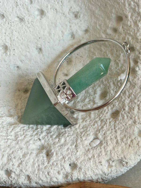 Natural green aventurine pendulum 💚 double-ended