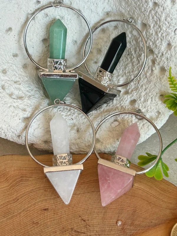 Natural green aventurine pendulum 💚 double-ended