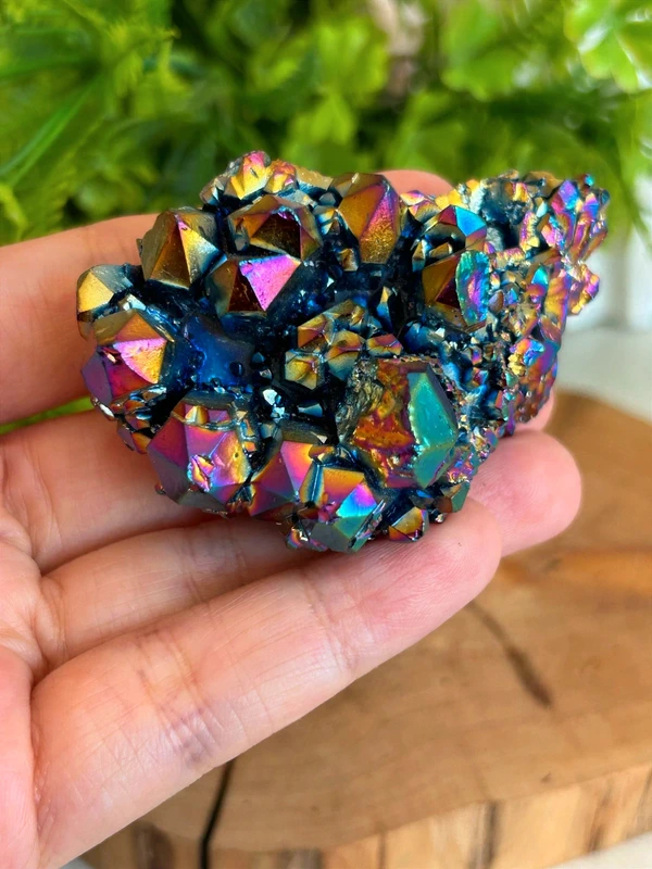 Drusa de cristal arcoíris