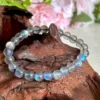 Pulsera de piedra luna azul natural