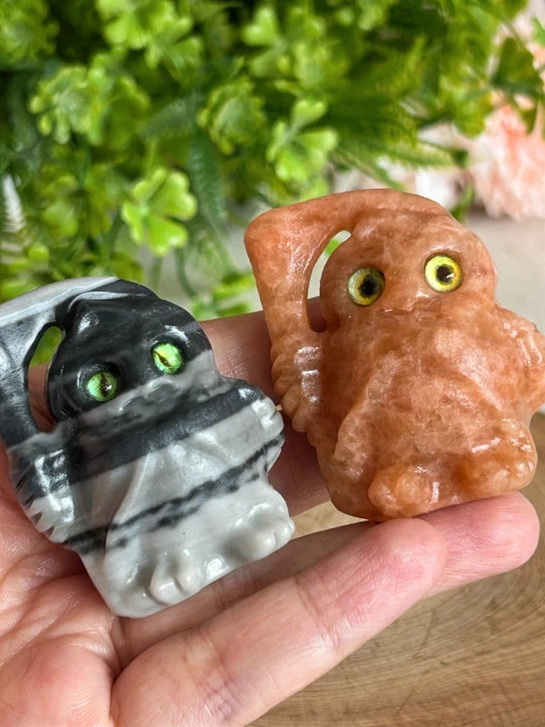 Guardian Owl 🖤 Natural Zebra Jasper