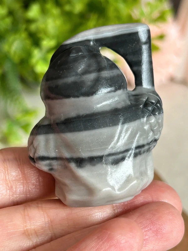 Guardian Owl 🖤 Natural Zebra Jasper