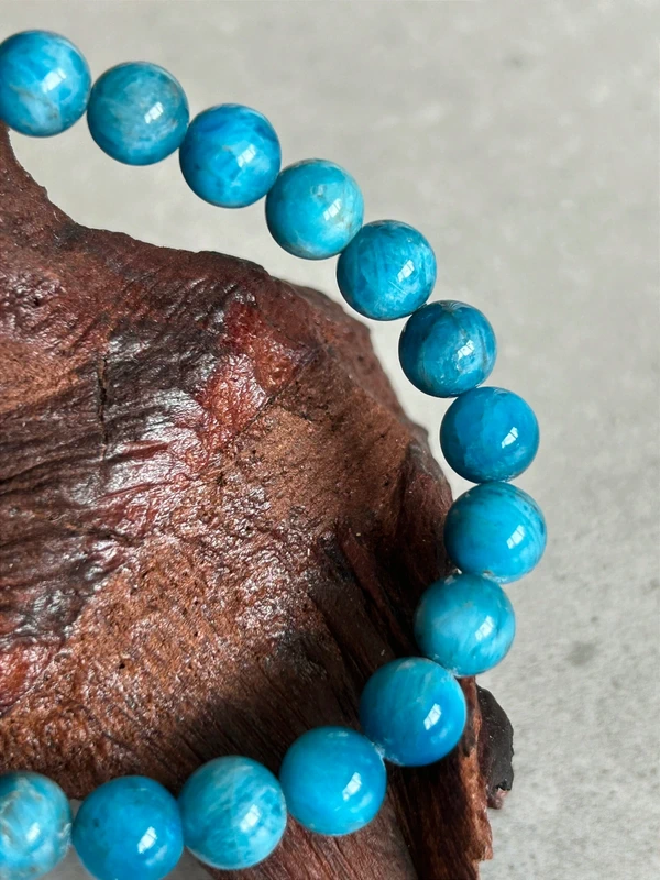Pulsera de apatito azul natural