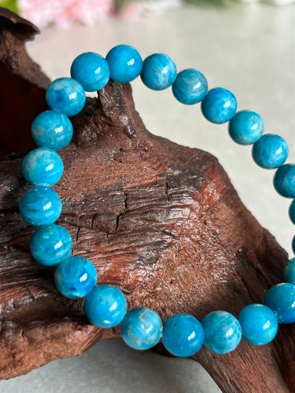 Pulsera de apatito azul natural
