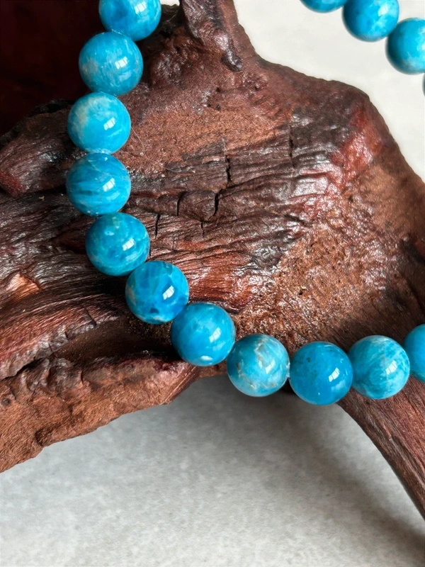 Pulsera de apatito azul natural