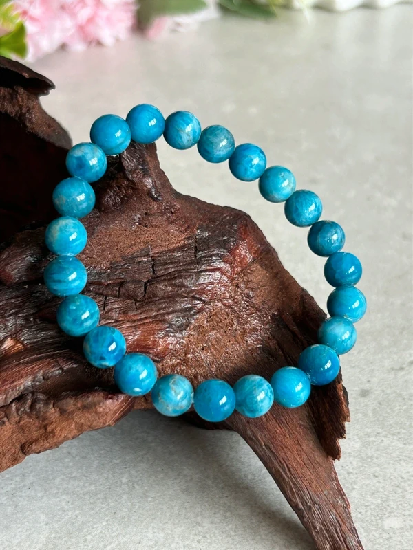 Pulsera de apatito azul natural