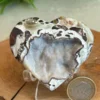 Natural Money Agate · Heart with geode cavity