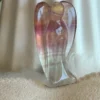 Fluorita arcoíris Virgen con alas natural