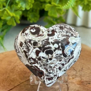 Money Agate natural · corazón grueso y sólido