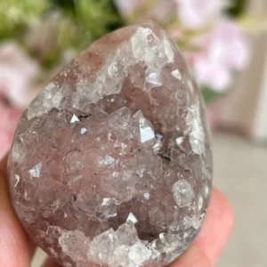 Huevo de amatista rosa natural