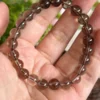 Pulsera de cuarzo ahumado natural cristal