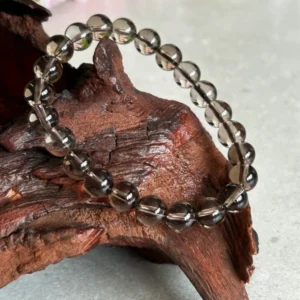 Pulsera de cuarzo ahumado natural cristal
