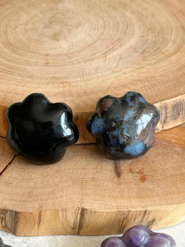 Patita de mascota de obsidiana natural