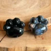 Patita de mascota de obsidiana natural