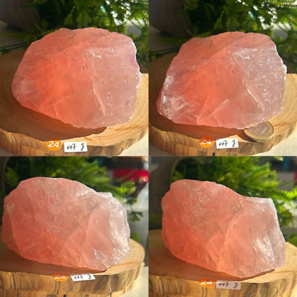 Cuarzo rosa natural en bruto • cuarzo rosa gemmy natural • Mineral crudo • cristal decorativo