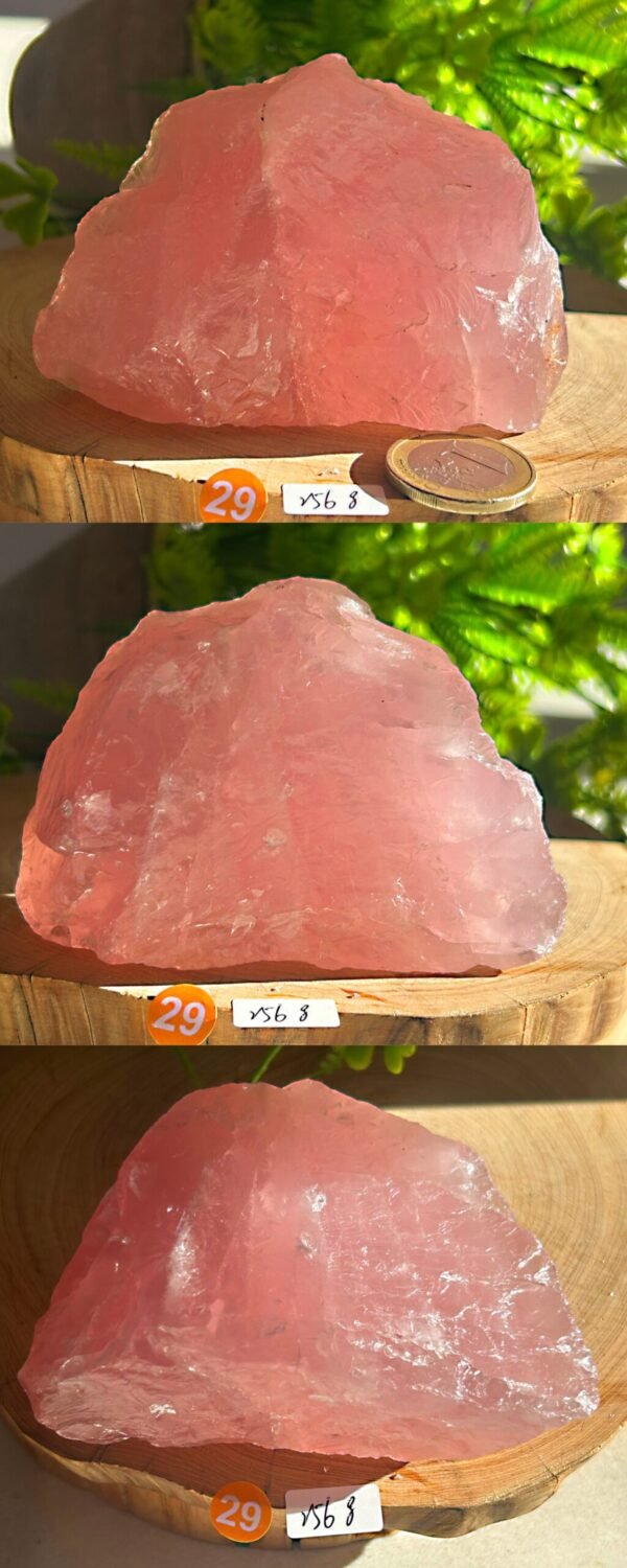 Cuarzo rosa natural en bruto • cuarzo rosa gemmy natural • Mineral crudo • cristal decorativo