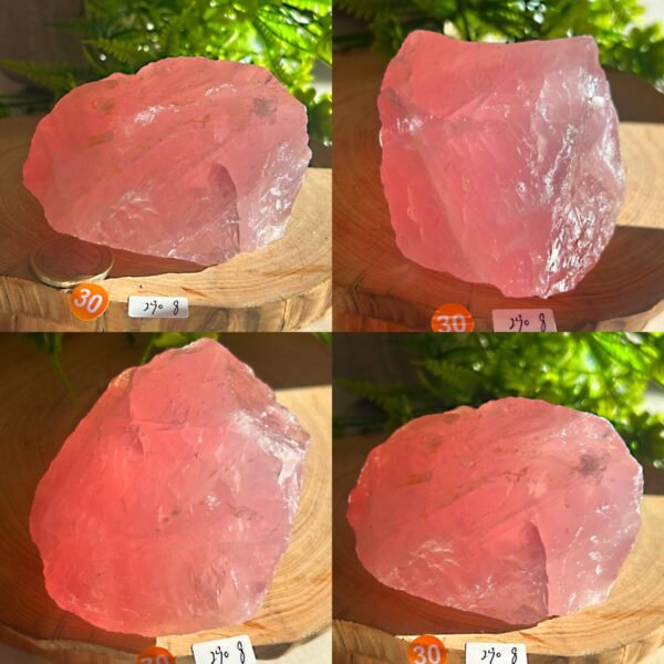 Cuarzo rosa natural en bruto • cuarzo rosa gemmy natural • Mineral crudo • cristal decorativo