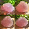 Cuarzo rosa natural en bruto • cuarzo rosa gemmy natural • Mineral crudo • cristal decorativo