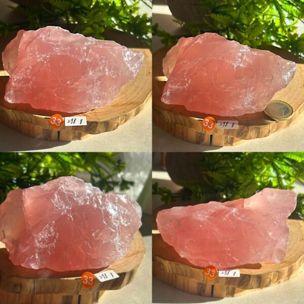 Cuarzo rosa natural en bruto • cuarzo rosa gemmy natural • Mineral crudo • cristal decorativo