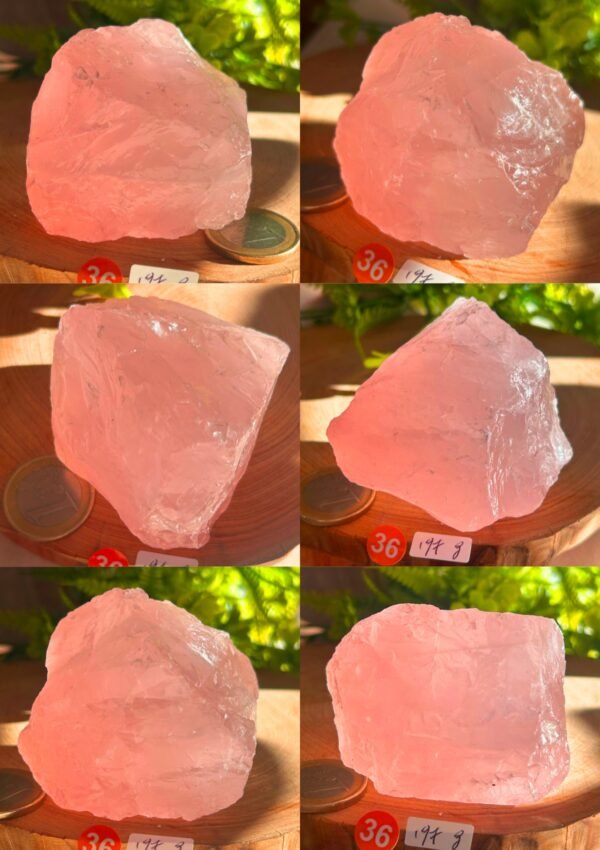 Cuarzo rosa natural en bruto • cuarzo rosa gemmy natural • Mineral crudo • cristal decorativo