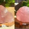 Cuarzo rosa natural en bruto • cuarzo rosa gemmy natural • Mineral crudo • cristal decorativo