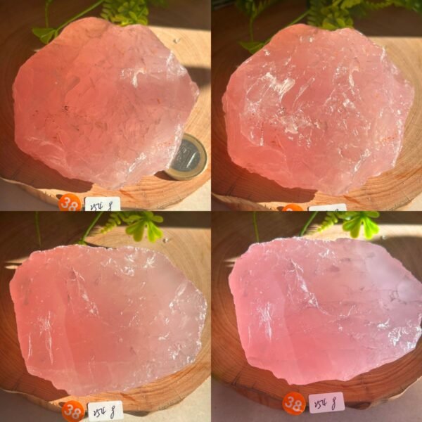 Cuarzo rosa natural en bruto • cuarzo rosa gemmy natural • Mineral crudo • cristal decorativo