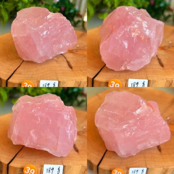 Cuarzo rosa natural en bruto • cuarzo rosa gemmy natural • Mineral crudo • cristal decorativo