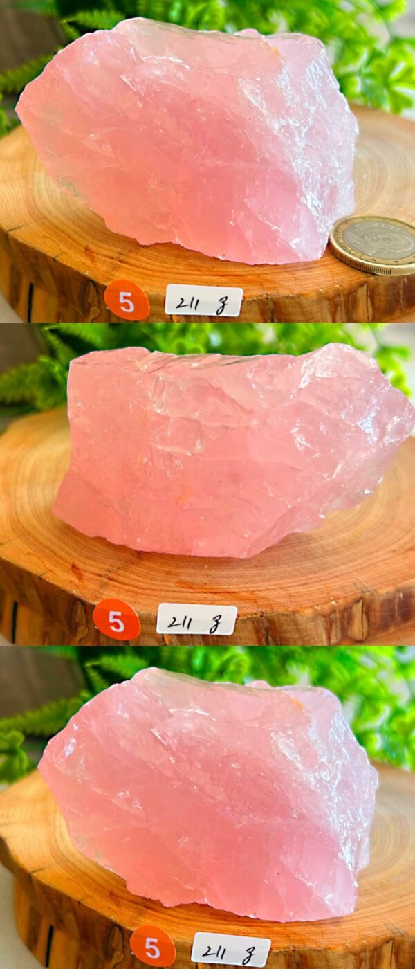 Cuarzo rosa natural en bruto • cuarzo rosa gemmy natural • Mineral crudo • cristal decorativo