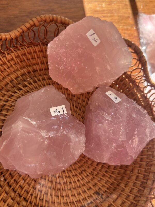 Cuarzo rosa natural en bruto • cuarzo rosa gemmy natural • Mineral crudo • cristal decorativo